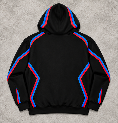 BMW design hoodie back view